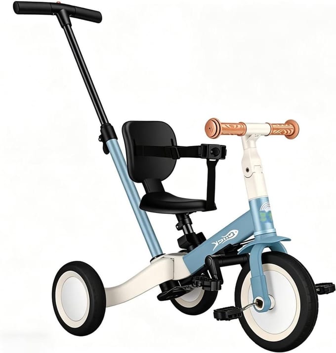 Kinder Driewieler - Loopfiets Step - Buiten Spelen - 4-in-1 Multifunctioneel - 1-5 Jaar - Blauw
