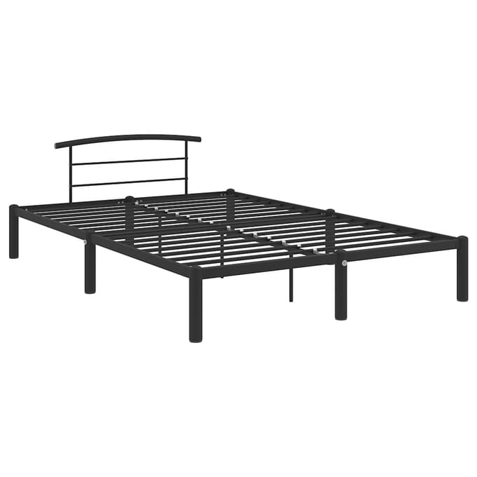 vidaXL - Bedframe - metaal - zwart - 120x200 - cm