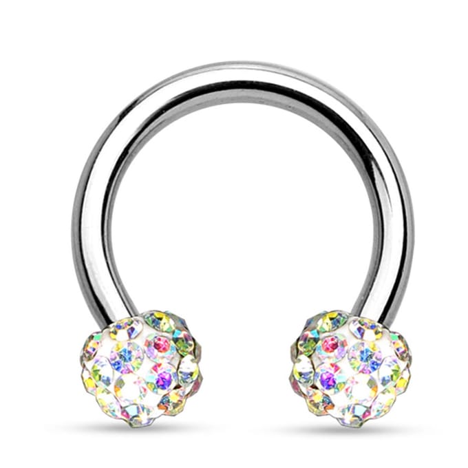 Piercing horseshoe ferido 1.2x10 - multi kleur - LMPiercings