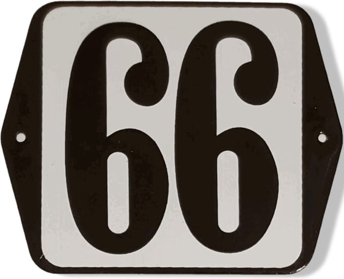 Huisnummer standaard nummer 66