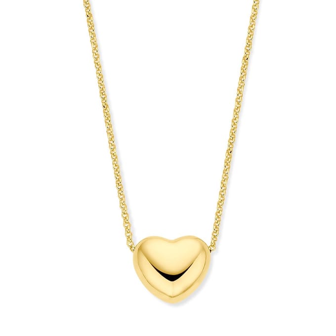zilver verguld (geel) collier hart 1,5 mm 42 + 5 cm 3 micron 2103493
