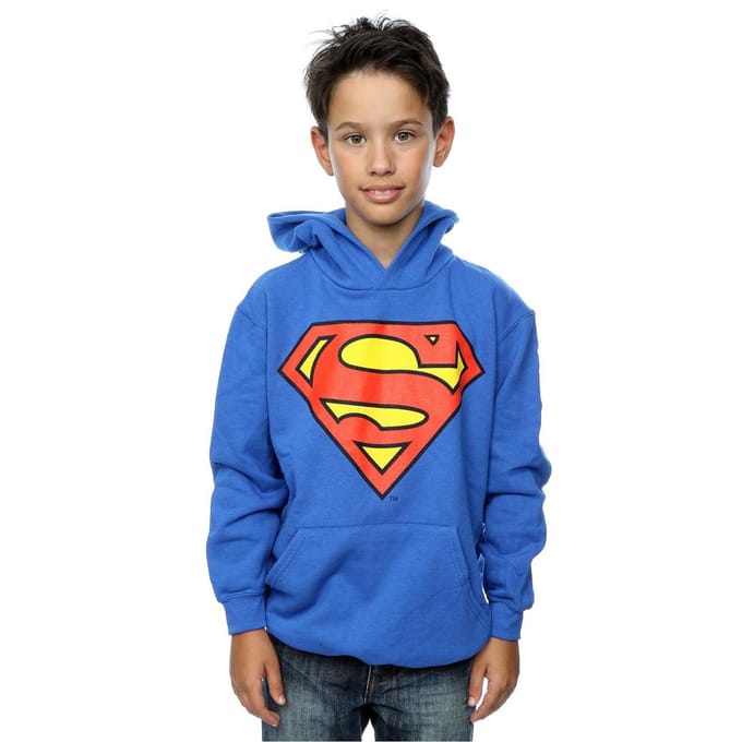 DC Comics Jongens Superman Logo Hoodie (Koningsblauw)