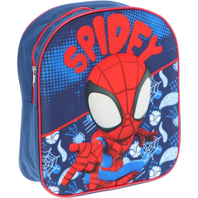 Spiderman 3D Rugzak - Schooltas - Polyester - Blauw - Rugzak kind