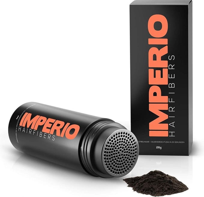 IMPERIO Premium Haarvezels Donkerbruin - Kaalheid Mannen - Alopecia Vrouwen - 100% Onzichtbaar