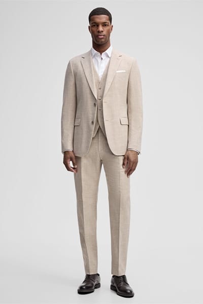 Combinatiecolbert Alzer, beige gemêleerd