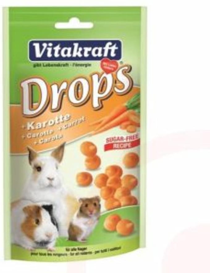 Vitakraft Worteldrops Knaagdiersnoepjes - 75 gr
