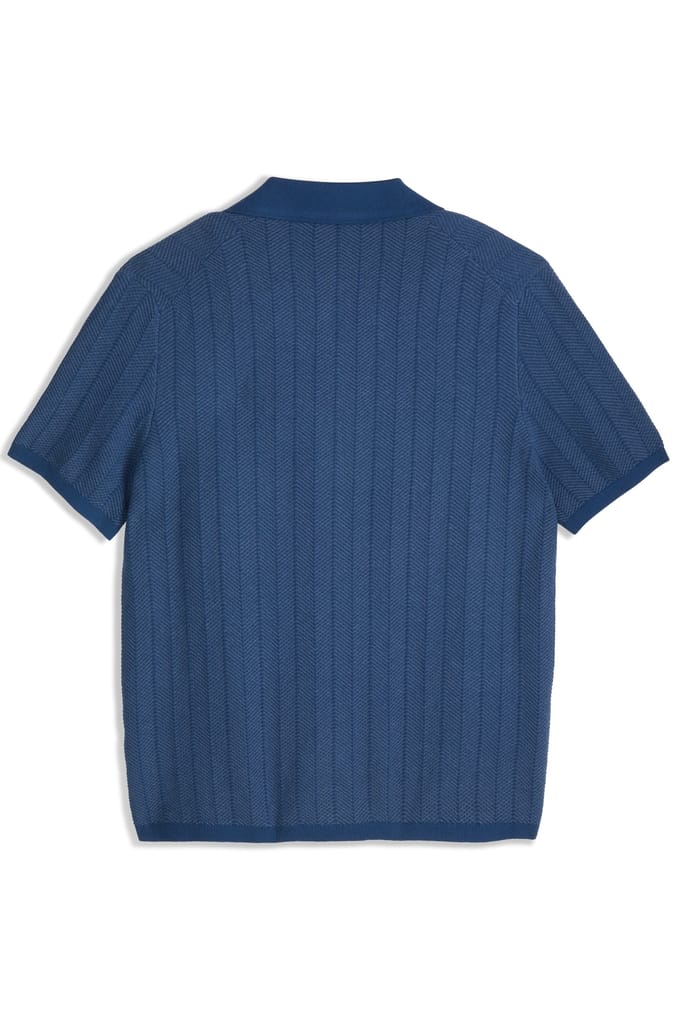 Scotch & Soda Button Front Sweater Top Dark Denim Größe: M | Pullover Outlet | Herren | Blau