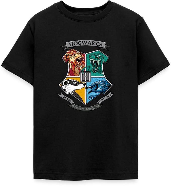 Harry Potter Hogwarts Logo T-Shirt Tiener