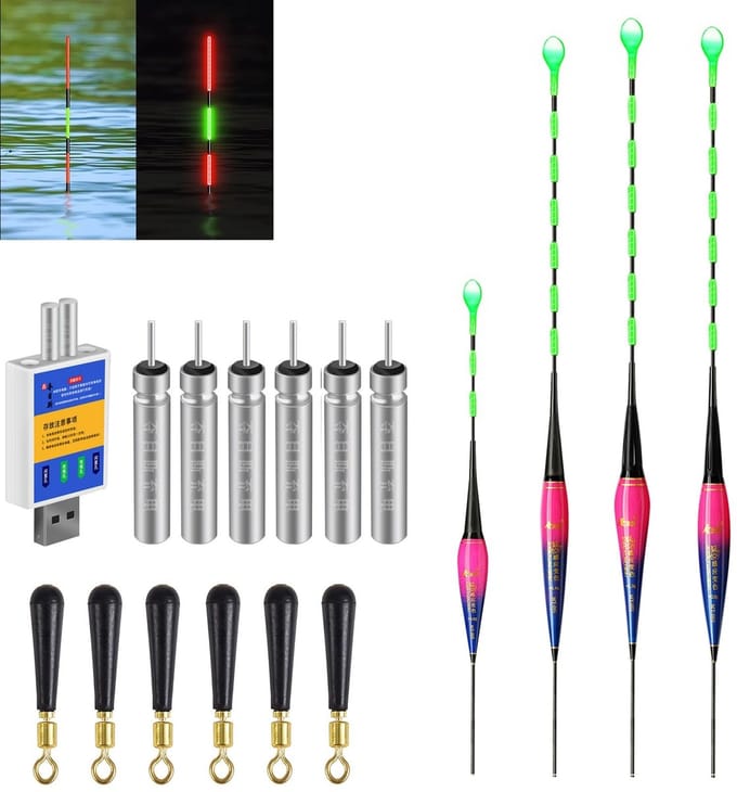 Allecto - Led Float Fishing - Vissen in het donker - Set van 3