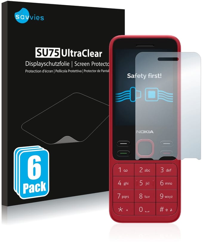Savvies - Screenprotector voor Nokia 150 2020 - Folie Beschermfolie transparant 6 Stuks