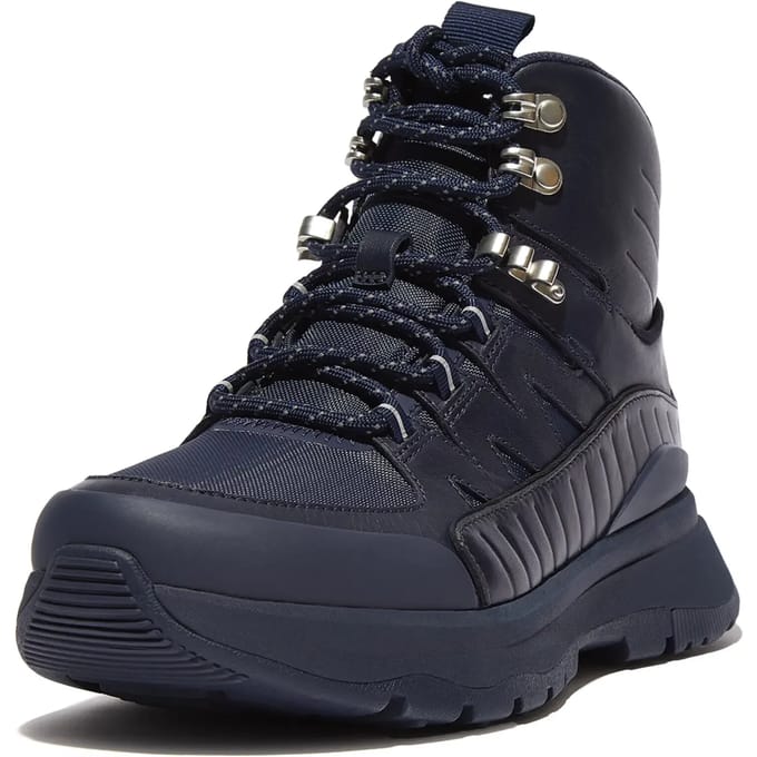 FitFlop Neo-D-Hyker Leather-Mix Outdoor Boots BLAUW - Maat 36
