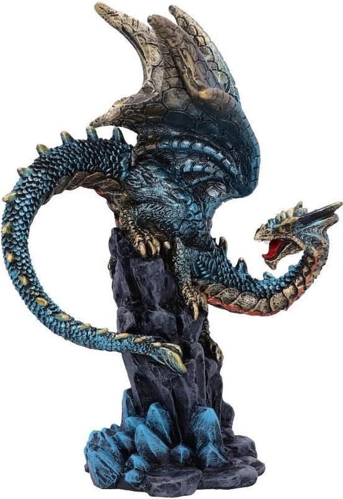 Nemesis Now Beeld/figuur Hear Me Roar Blauw - Roepende Draak op Rots - Beeldje - 13,5cm