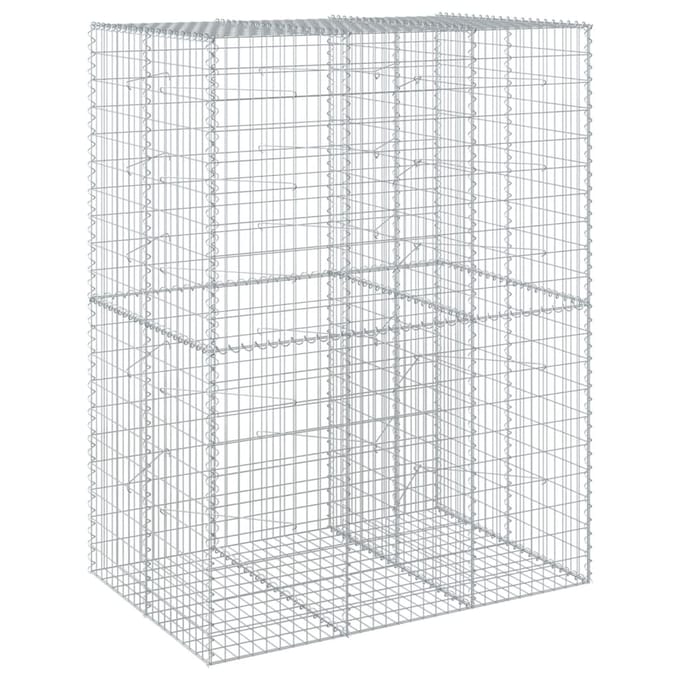 vidaXL - Schanskorf - 150x100x200 - cm - gegalvaniseerd - ijzer - zilverkleurig