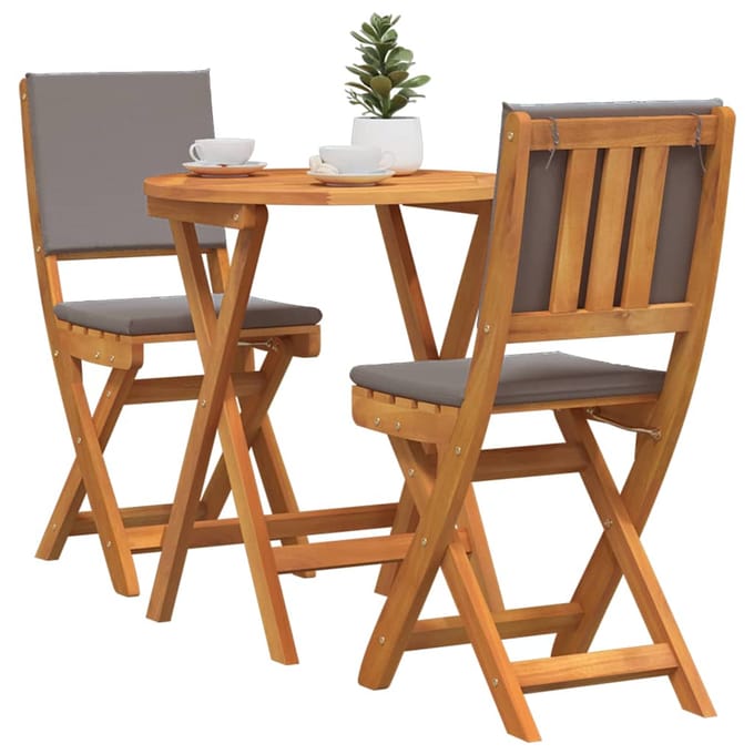 vidaXL - Bistroset - 3 - st - Olie - Natuurlijk - Massief - Acacia - Hout
