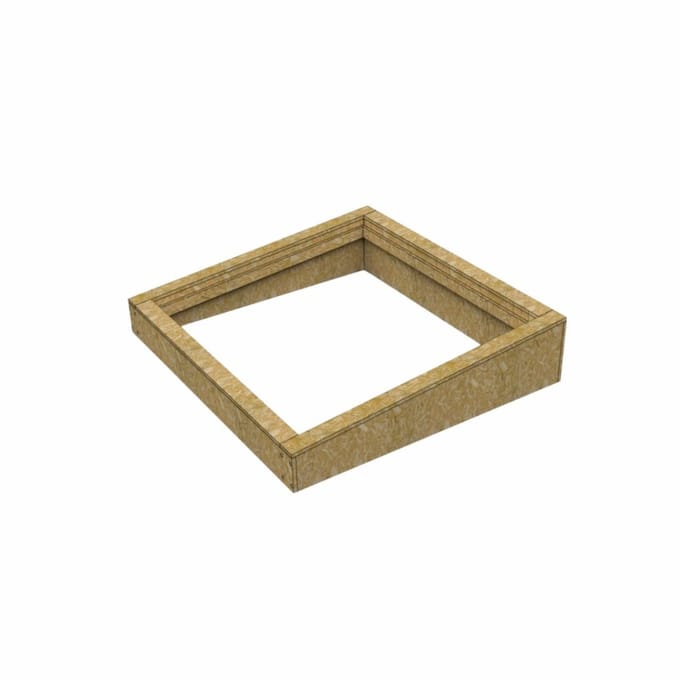 OSB geïsoleerde opstand voor platdakraam 80 x 80 cm