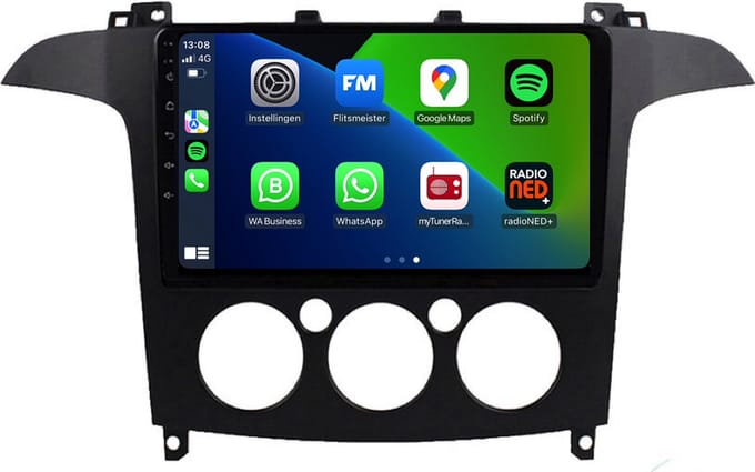 Carplay autoradio voor Ford S-Max | 2006 t/m 2008 | Android 13 | Draadloos Apple Carplay & Android auto | 2GB + 32GB | 8-Core processor | Davilon | 2025 model | 2006 2007 2008 | Bluetooth & Wifi