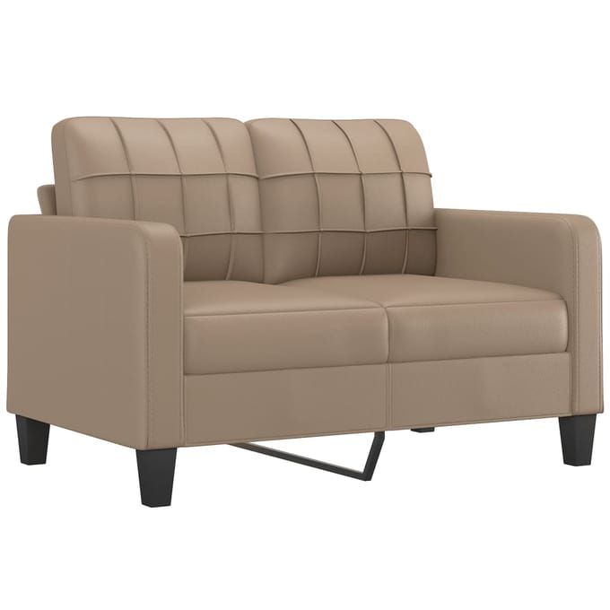 vidaXL - 3-delige - Loungeset - met - kussens - kunstleer - cappuccino
