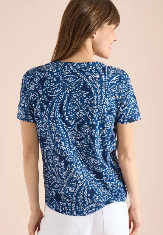 Shirt met ronde hals en minimale opdruk