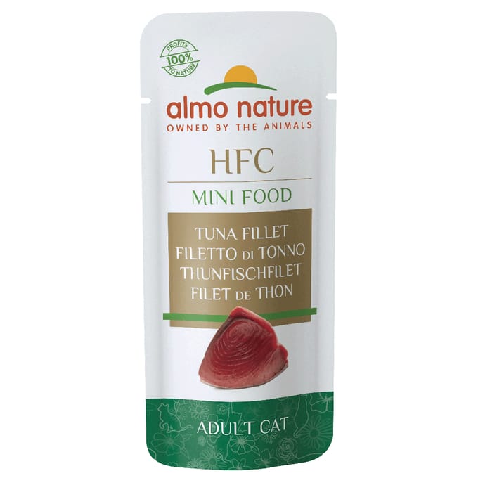 5x3g Almo Nature Green Label Mini Food Tonijnfilet Kattensnacks