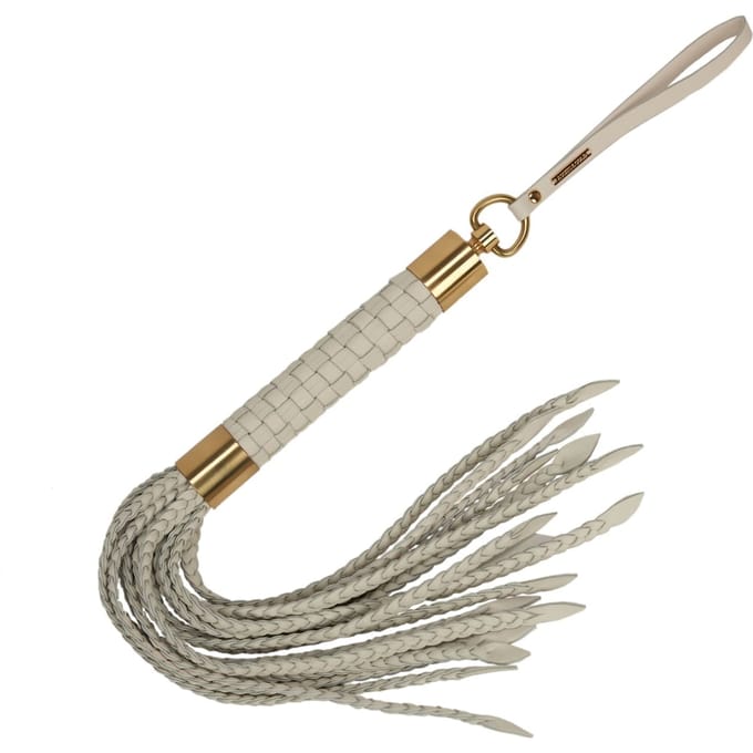 Asche &amp; Gold | Clarice Flogger | BDSM Whip | White