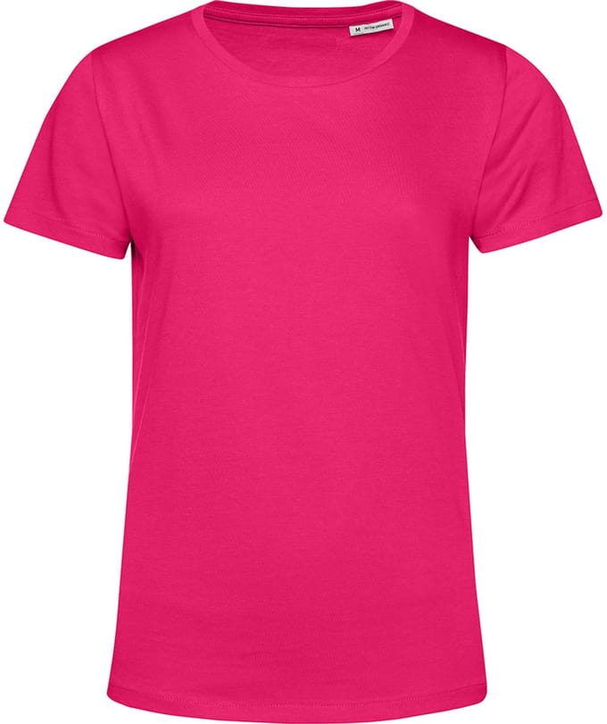 B&C Dames/dames E150 Organic T-Shirt met korte mouwen (Magenta)