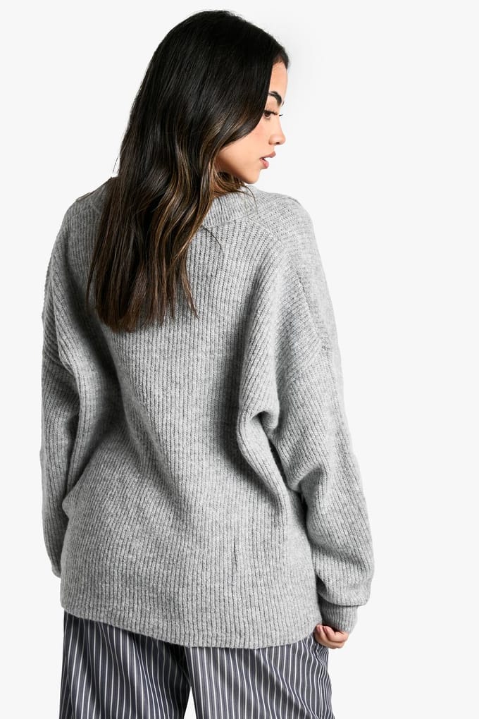boohoo Dames Polo-kraagtrui | Grey Marl | Maat: Small