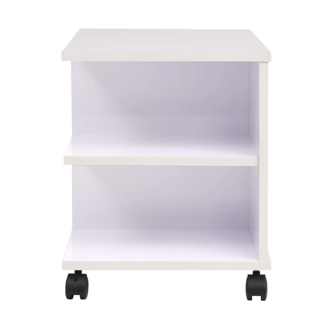 vidaXL - Plankenkast - verrijdbaar - 50x35x42 - cm - wit