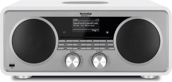 TechniSat DIGITRADIO 602 internetradio met DAB+ - wit/zilver