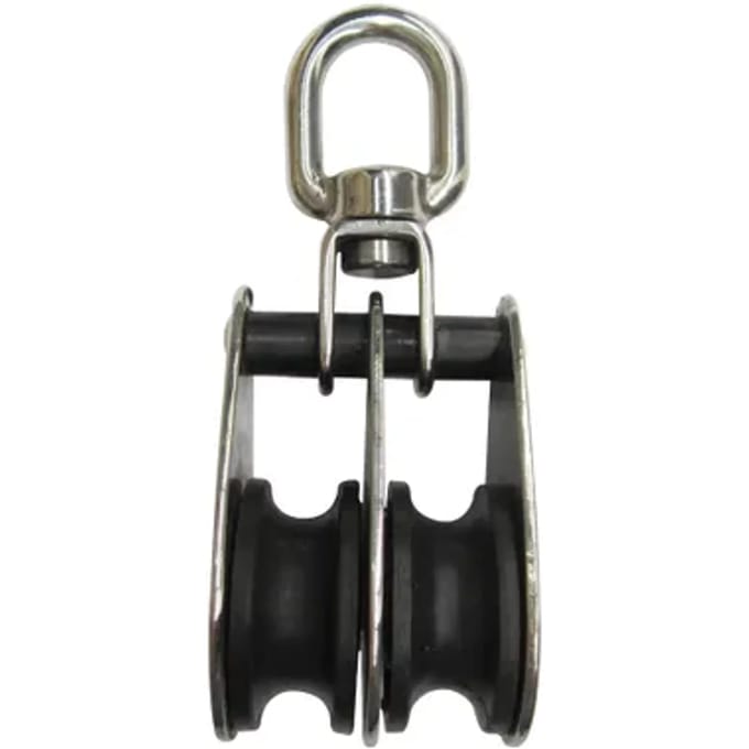 Sencys Dubbele Draaibare Katrol Met Oog – Rvs – 10mm
