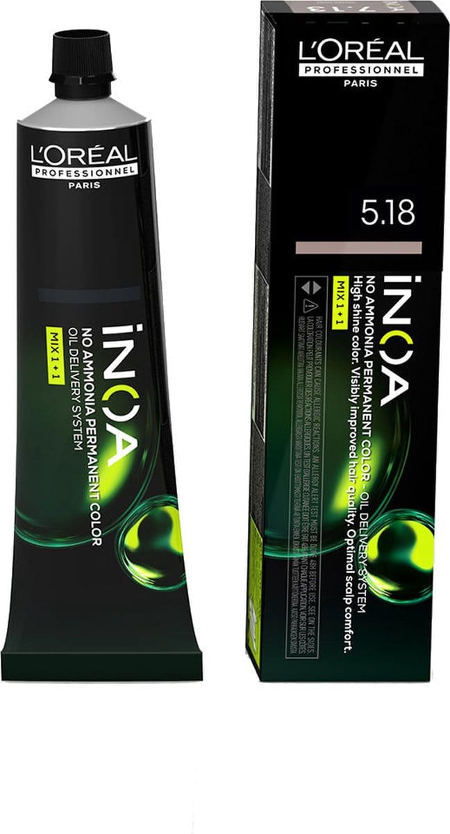 Permanent Dye L'Oreal Professionnel Paris Inoa Nº 5.18 60 g