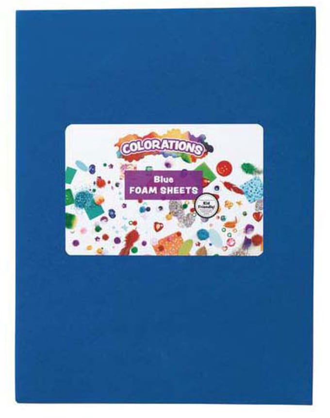Colorations foam knutselvellen blauw 10 stuks voor kinderen.