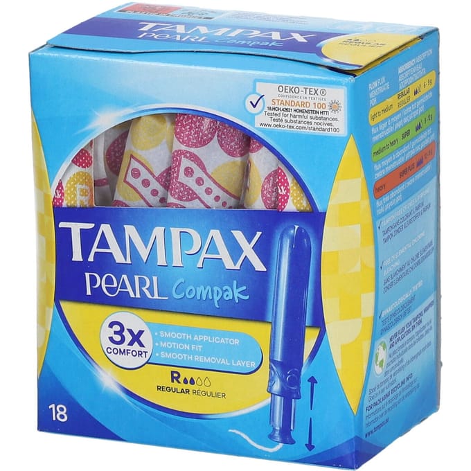 Tampax Pearl Compak RegularTampons Met Inbrenghuls X18
