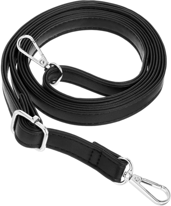 Dailygoods- Tasriem Verstelbaar 85-150cm - Zwarte Lederen