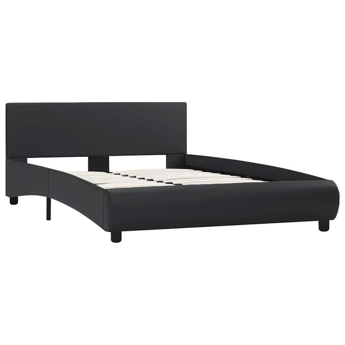 vidaXL - Bedframe - met - LED - kunstleer - zwart - 120x200 - cm
