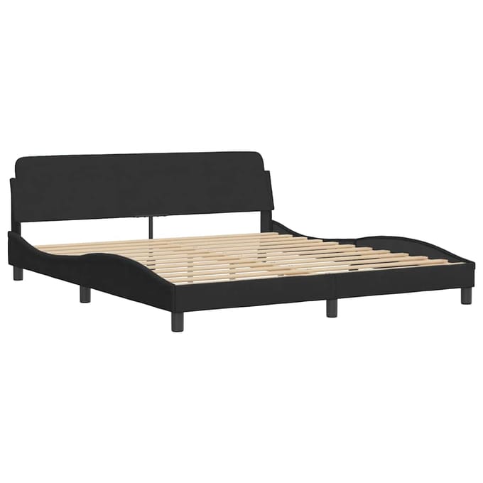 vidaXL - Bedframe - "Dover" - 180x200 - cm - fluweel - zwart
