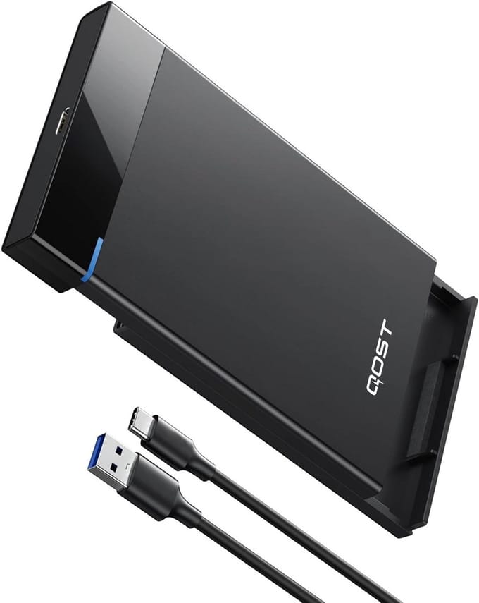 Qost - Harde Schijf Behuizing - 2,5 Inch - 9,5 mm / 7 mm - 6Gbps - USB C 3.1 Gen 2 naar SATA III