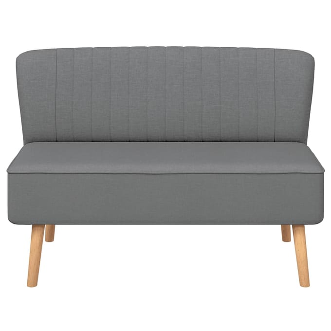 vidaXL - Bank - 117x55,5x77 - cm - stof - lichtgrijs