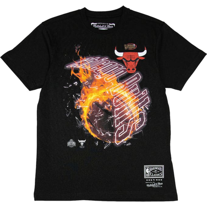 Mitchell And Ness Chicago Bulls Hwc Blaze T-shirt Zwart