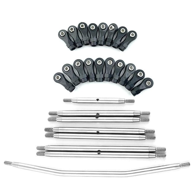 RVS Link Rod Stuurstangen Einde Balhoofd Vervanging voor Axiale RBX10 Ryft 1/10 Remote veelkleurig