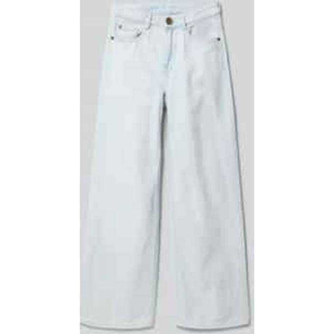 Straight fit jeans met labeldetails
