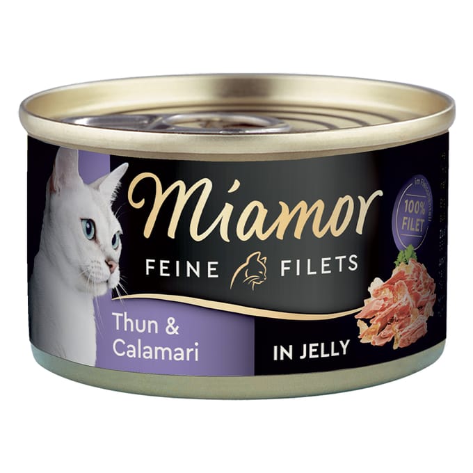 24x100g Light tonijn & Calamares in gelei Miamor natvoer voor katten