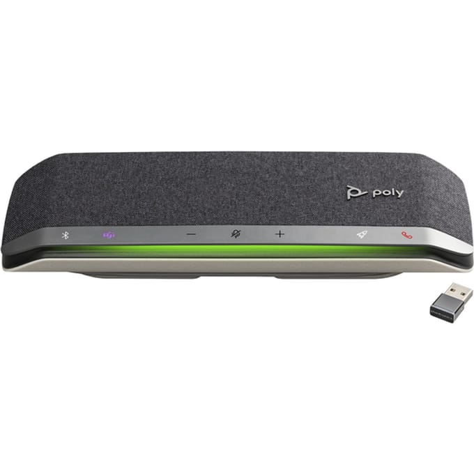 HP Poly Sync 40+M Speakerphone – Conference Speaker voor Vergaderruimtes – Bluetooth & USB-C/USB-A – Incl. BT700 Bluetooth-adapter – Gecertificeerd voor Microsoft Teams – Zwart