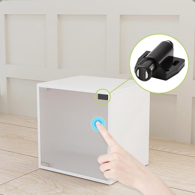 Magnetische Push-Open Sluitingen voor Glazen Kastdeuren - Zonder Boren