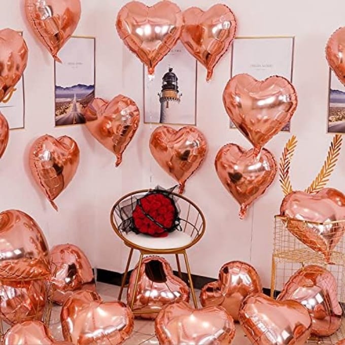 Set van 20 hartballonnen voor feestdecoratie