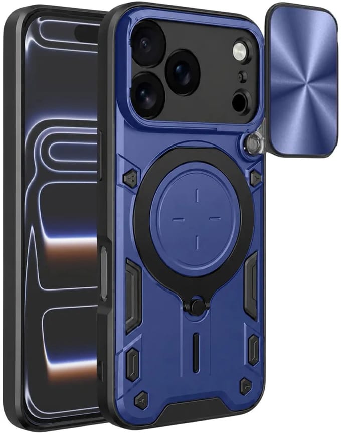 Hoesje geschikt voor Apple iPhone 17 Pro - Techsuit CamGuard Pro Back Cover - Blauw