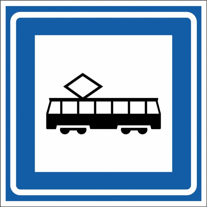 Tramhalte sticker, L3c 150 x 150 mm
