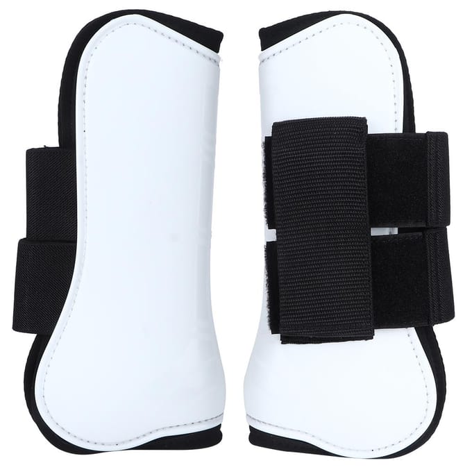 2 STUKS Wit Paard Springbeenbeschermer Ondersteuning Wrap Beschermer Professioneel Ruitersport white