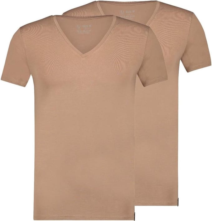 RJ Sweatproof Copenhagen Heren Diepe V-Hals T-Shirt Wit S