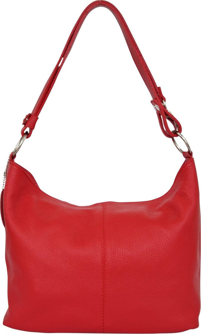 Dames lederen handtas schoudertas hobo tas GL005 Rood