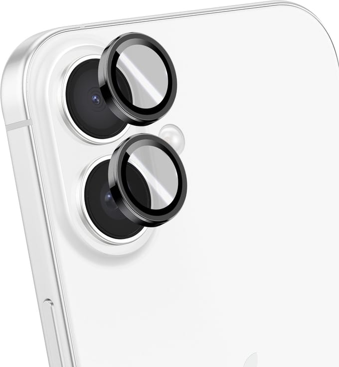 Blue Star, Lens Protector Geschikt Voor iPhone 16 Applicator, Zwart / Transparant
